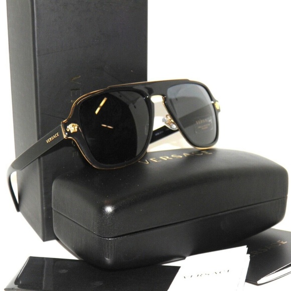 Versace 2199 1002/81 Black Polarized Sunglasses - Picture 1 of 6